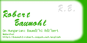 robert baumohl business card